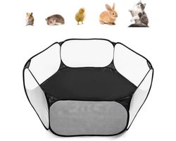 Puppyren voor Kleine Dieren - 120x120x38cm - Opvouwbare Dierenbox - Pop-up systeem - Hamster Speelren - voor cavia's, guinea pig, hamsters, konijnen, puppy