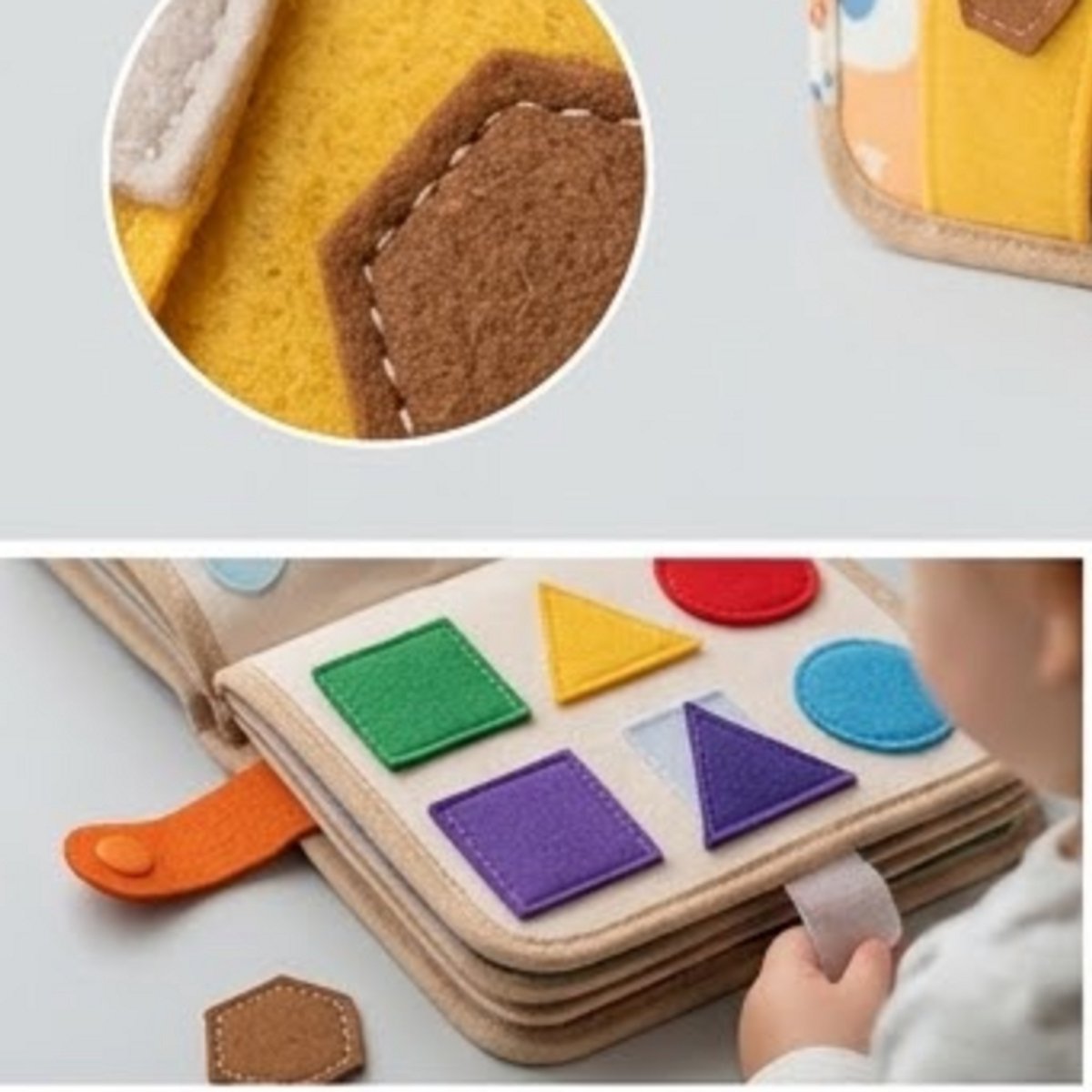 Montessori Activiteitenboekje Giraffe - Sensorisch Speelgoed - Extra Dik - Busy Board - Educatief Speelgoed - Montessori - Speelgoed - Inclusief Tas - Leeftijd 2 tot 7 Jaar — afbeelding 16