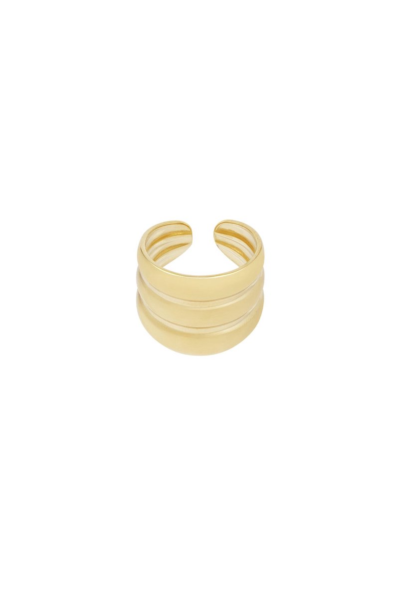 Three in a row ring - Goudkleur