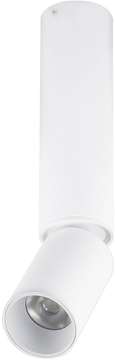 Plafondlamp Plafondspot Eetkamerlamp Woonkamerlamp Keukenlamp, wit aluminium, beweegbare spot, 1x LED 8W 502Lm 3000K warm wit, H 23 cm