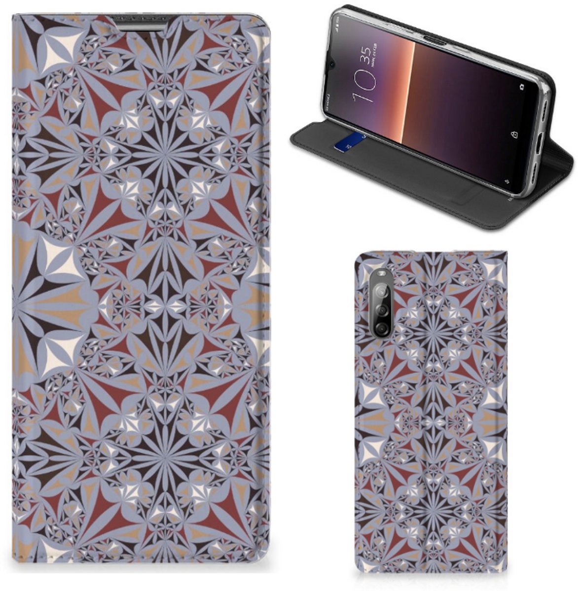Sony Xperia L4 Standcase Flower Tiles