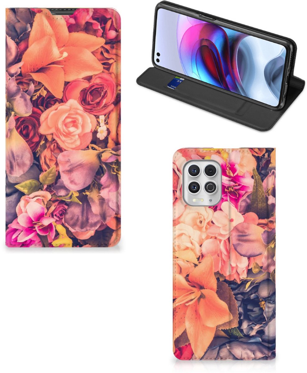 Motorola Moto G100 Smart Cover Bosje Bloemen
