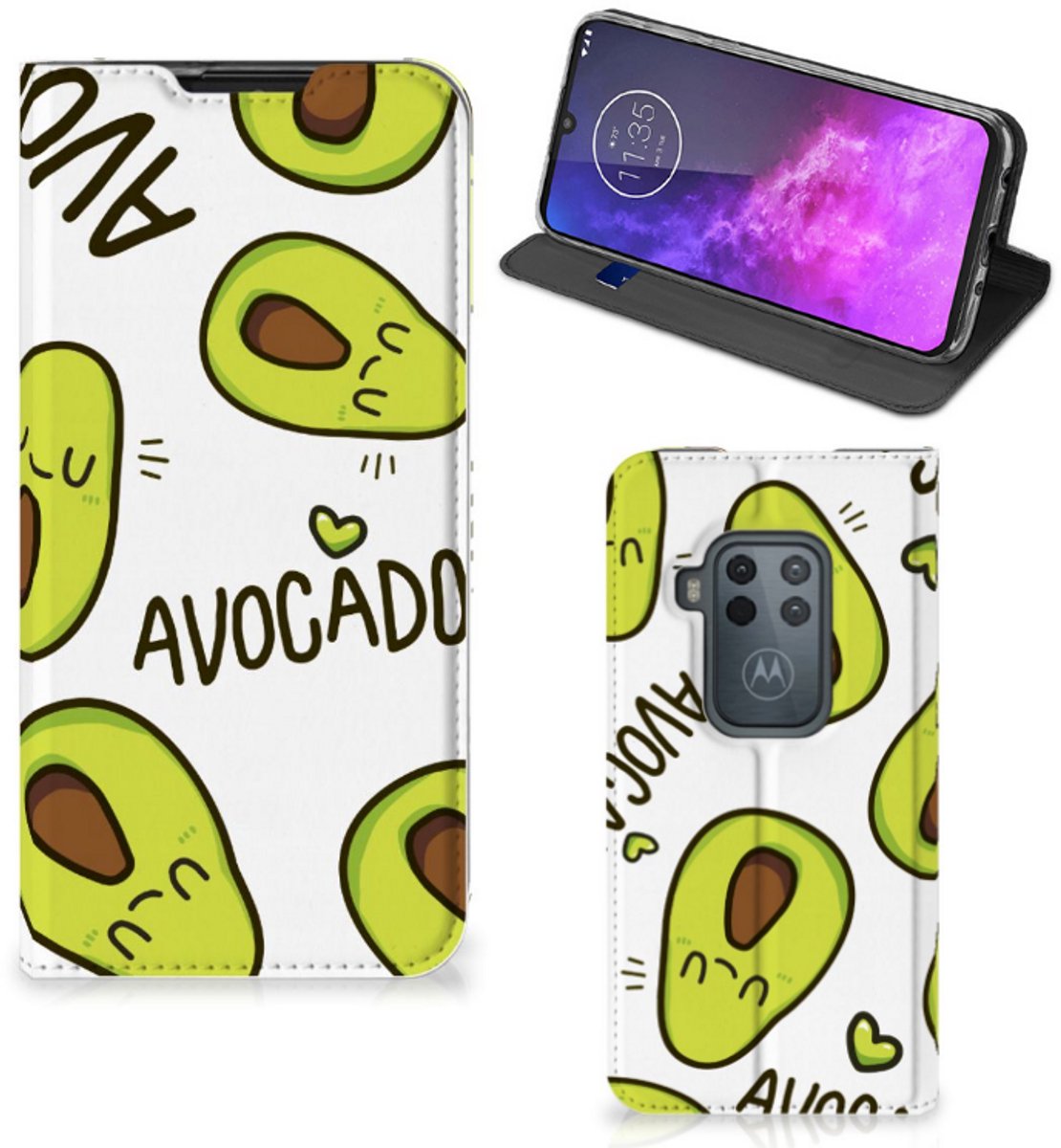 Motorola One Zoom Magnet Case Avocado Singing