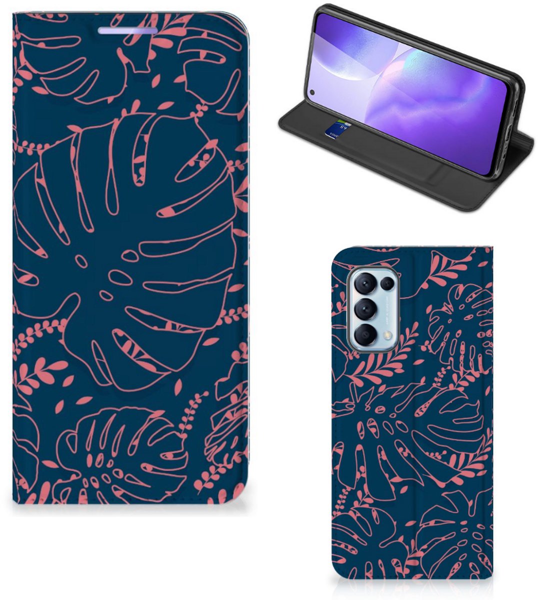 OPPO Find X3 Lite Smart Cover Palm Leaves