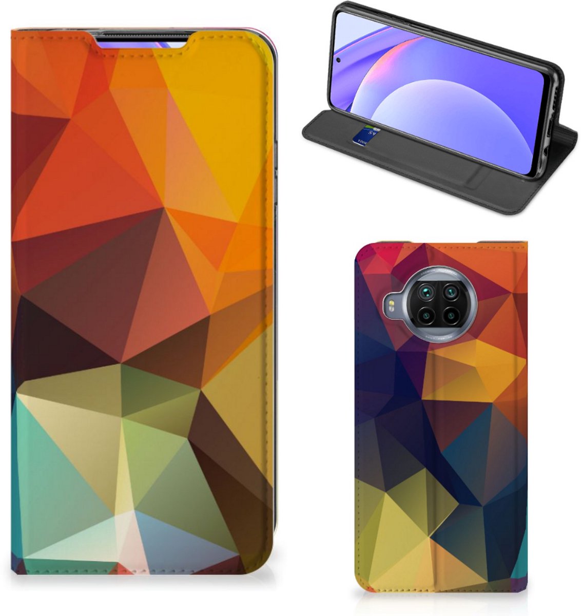 Xiaomi Mi 10T Lite Stand Case Polygon Color