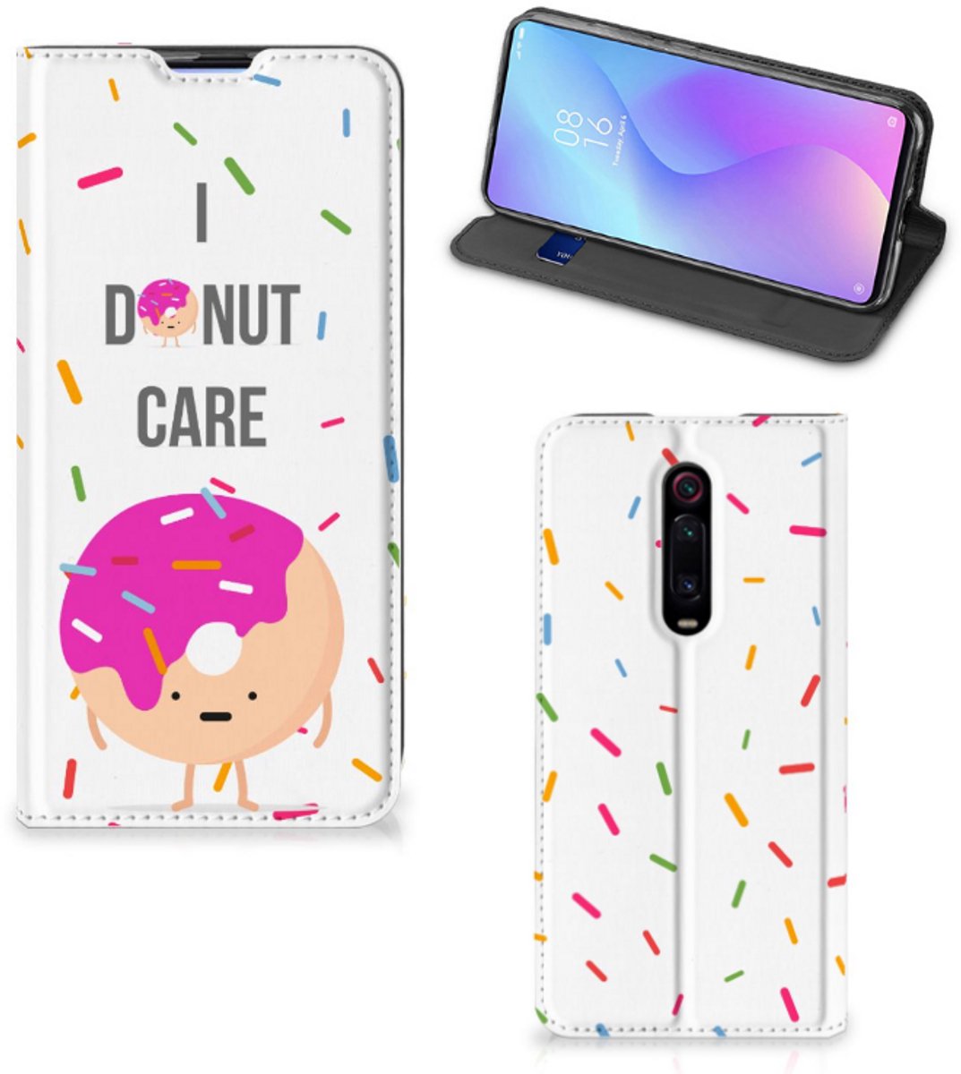 Xiaomi Redmi K20 Pro Flip Style Cover Donut Roze