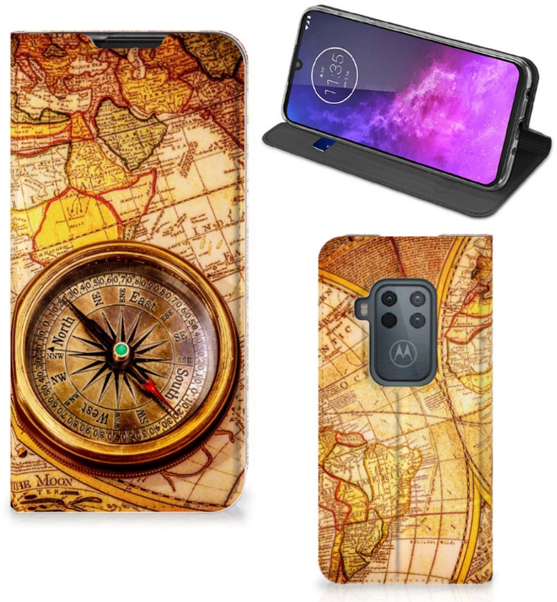Motorola One Zoom Book Cover Kompas