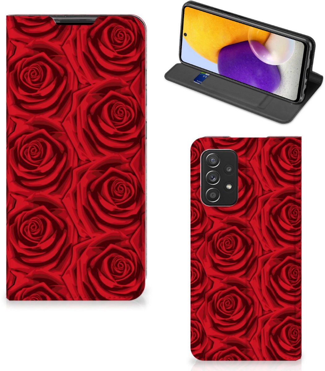 Samsung Galaxy A72 (5G/4G) Smart Cover Red Roses