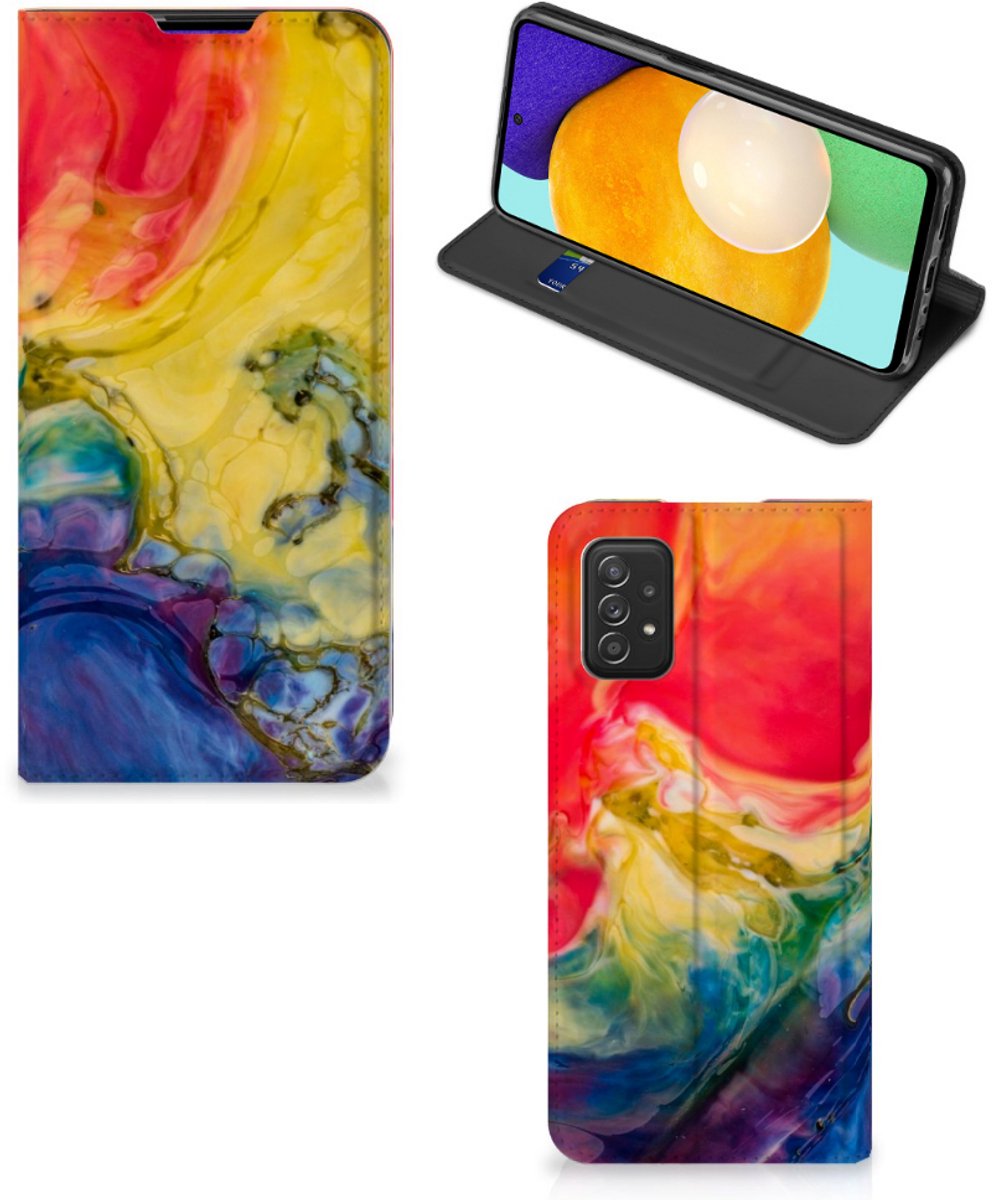 Bookcase Samsung Galaxy A03s Watercolor Dark