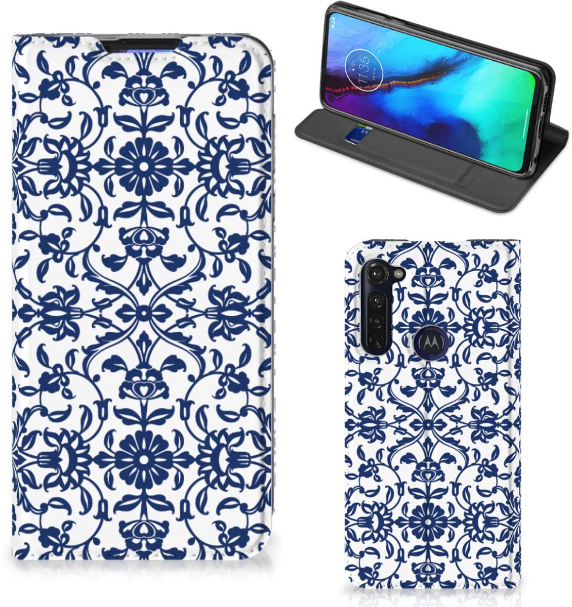 Motorola Moto G Pro Smart Cover Flower Blue