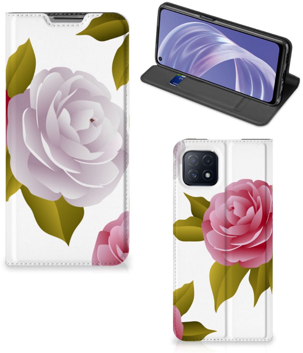 OPPO A73 5G Smart Cover Roses