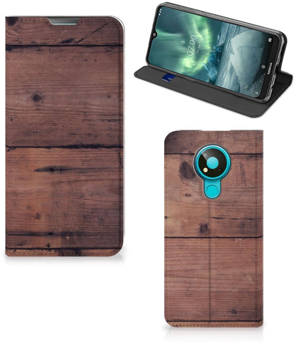 Nokia 3.4 Book Wallet Case Old Wood