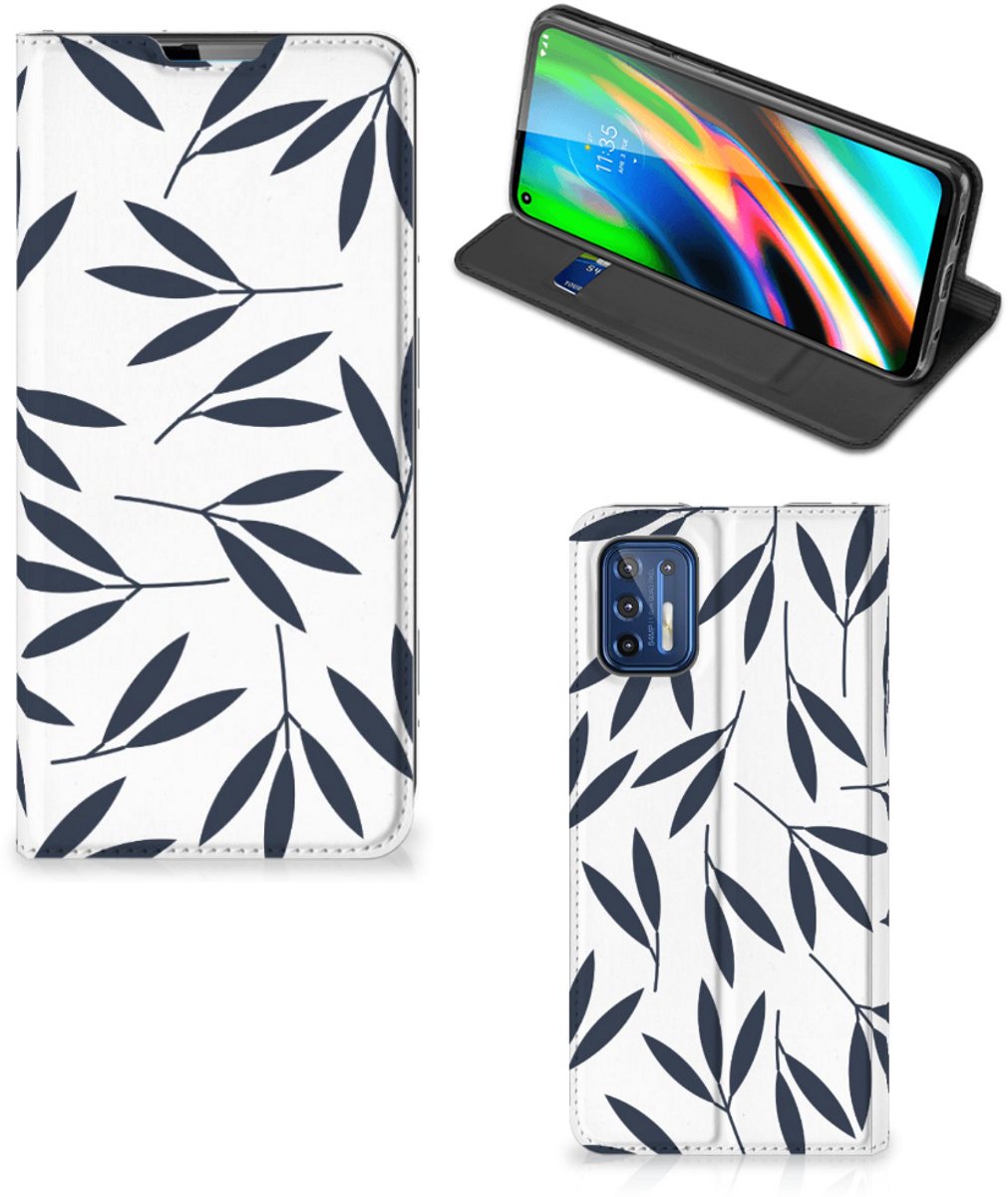Motorola Moto G9 Plus Smart Cover Leaves Blue