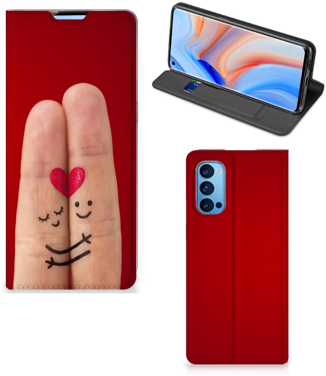OPPO Reno4 Pro 5G Hippe Standcase Liefde - Origineel Romantisch Cadeau