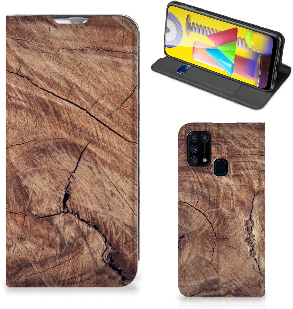 Samsung Galaxy M31 Book Wallet Case Tree Trunk