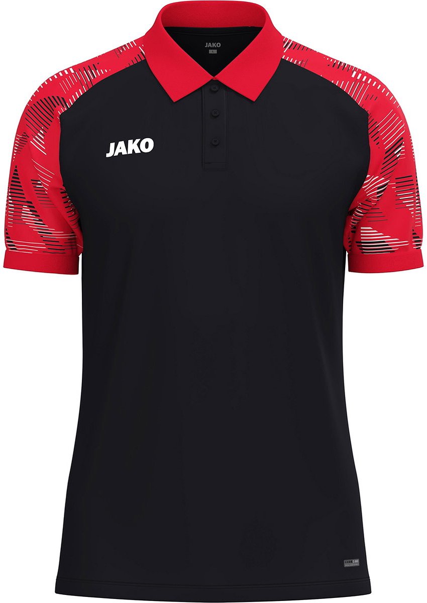 Jako Sonic Polo Heren - Zwart / Rood | Maat: XL