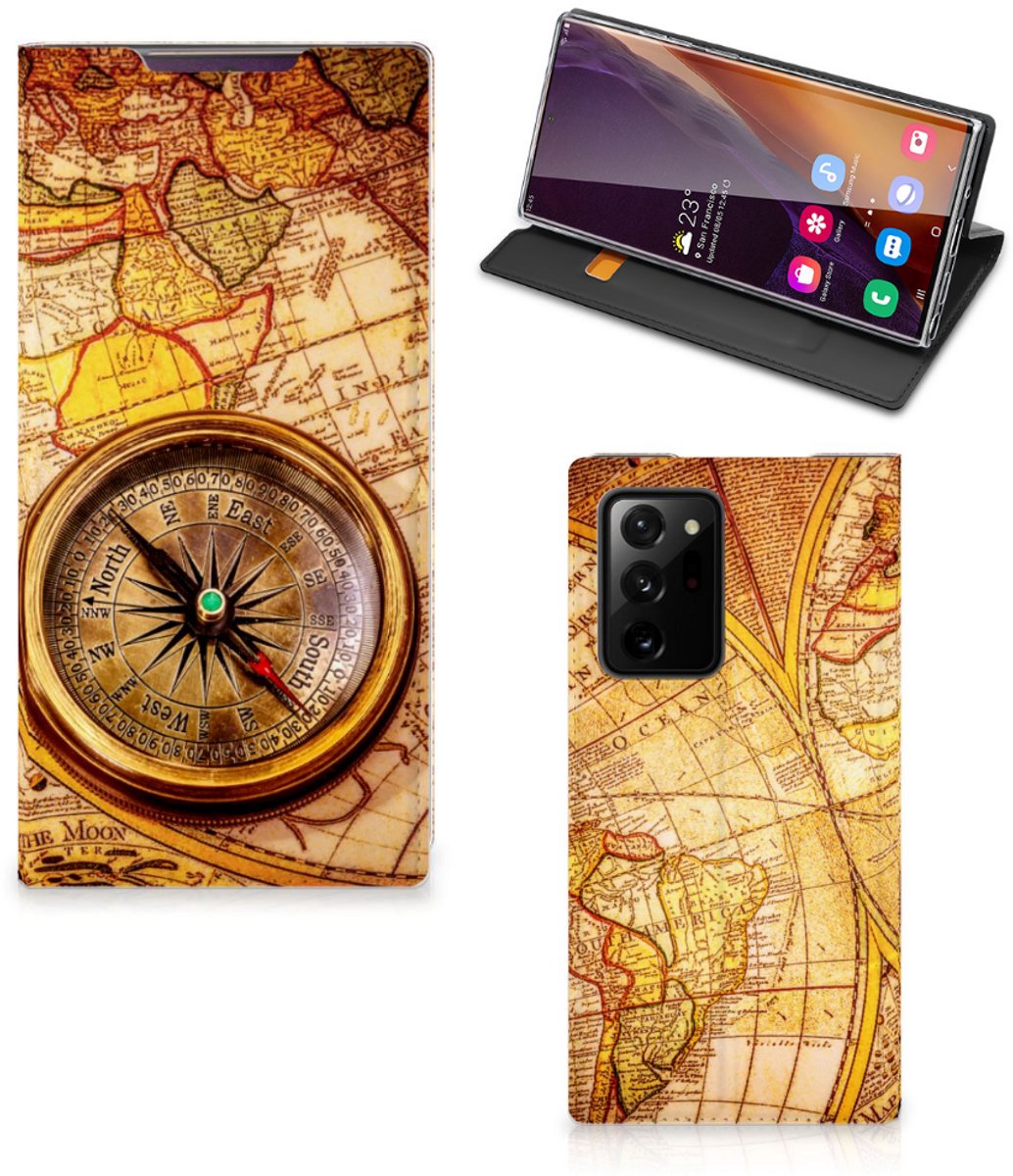 Book Case voor Samsung Galaxy Note 20 Ultra Book Cover Kompas