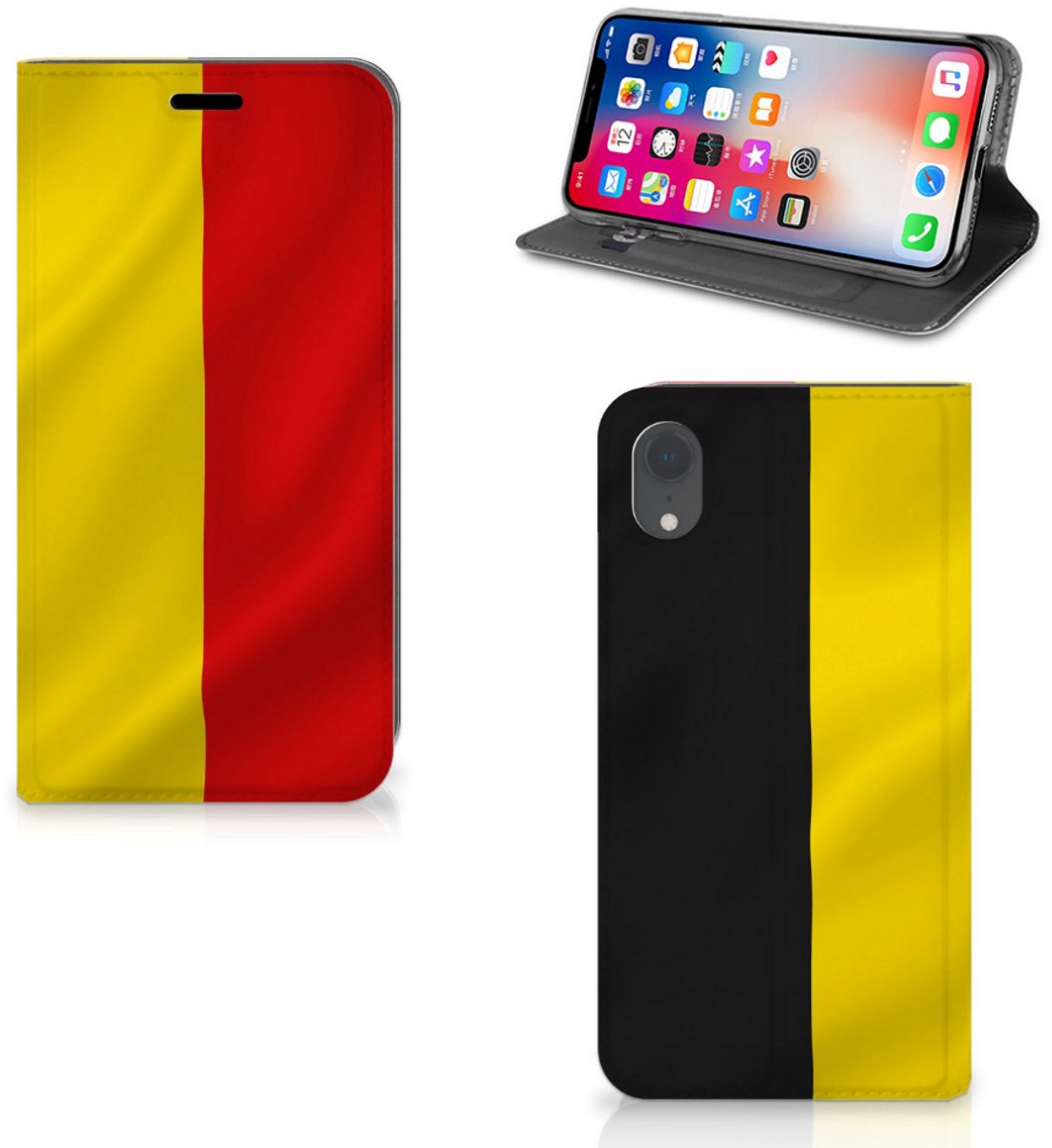 Book Case voor Apple iPhone Xr Standcase Belgische Vlag
