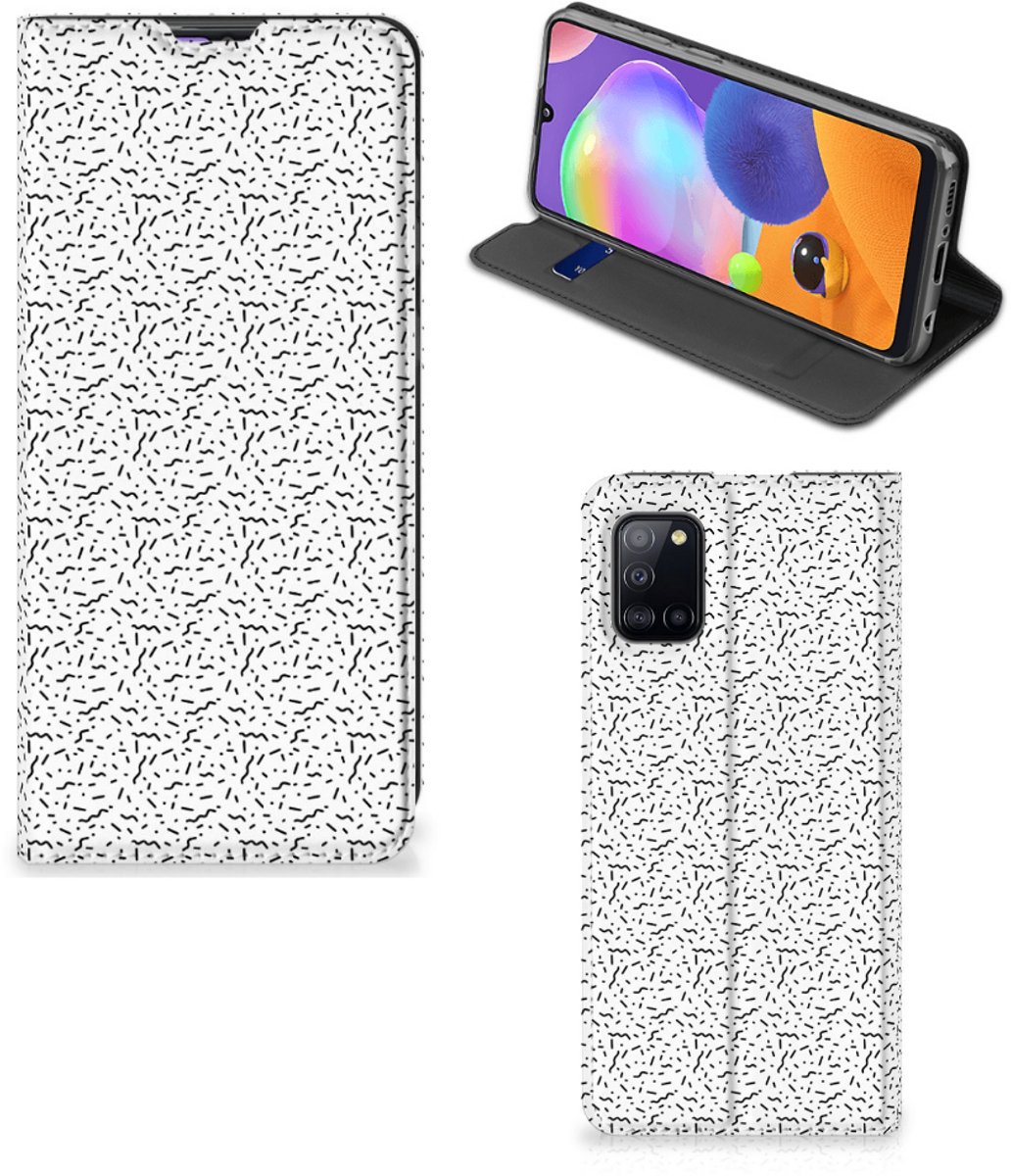 Samsung Galaxy A31 Hoesje met Magneet Stripes Dots