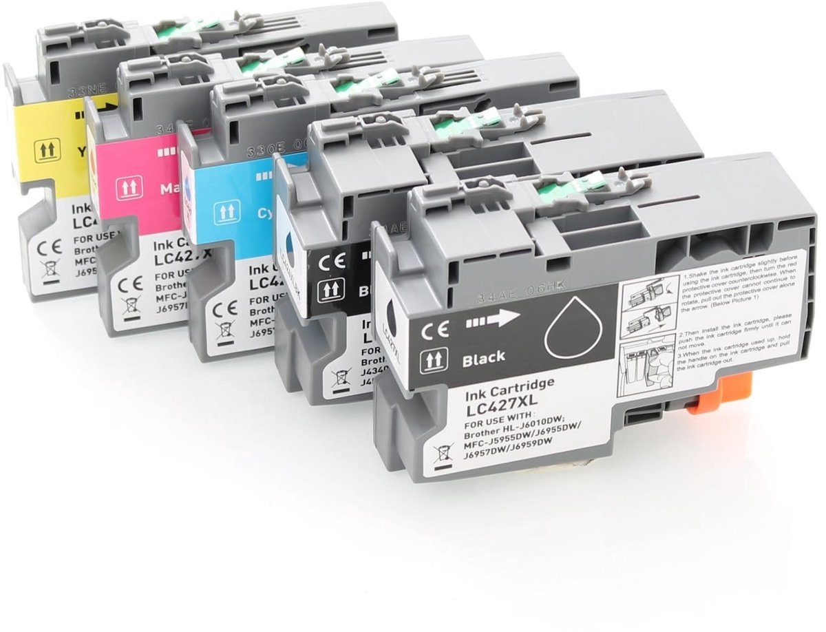 Brother - 5-Pack Inktcartridge - LC427 - Cyaan - Huismerk - geschikt voor LC427, LC427XL, HL-J6010DW, MFC-J5955DW, MFC-J6955DW, MFC-J6957DW, MFC-J6959DW