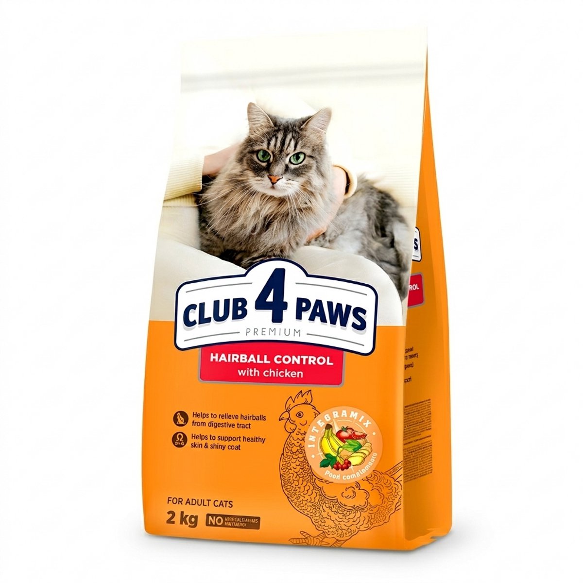 Club 4 Paws CLUB 4 PAWS Premium volwassen kat droogvoer voor haarbalcontrole - 2kg