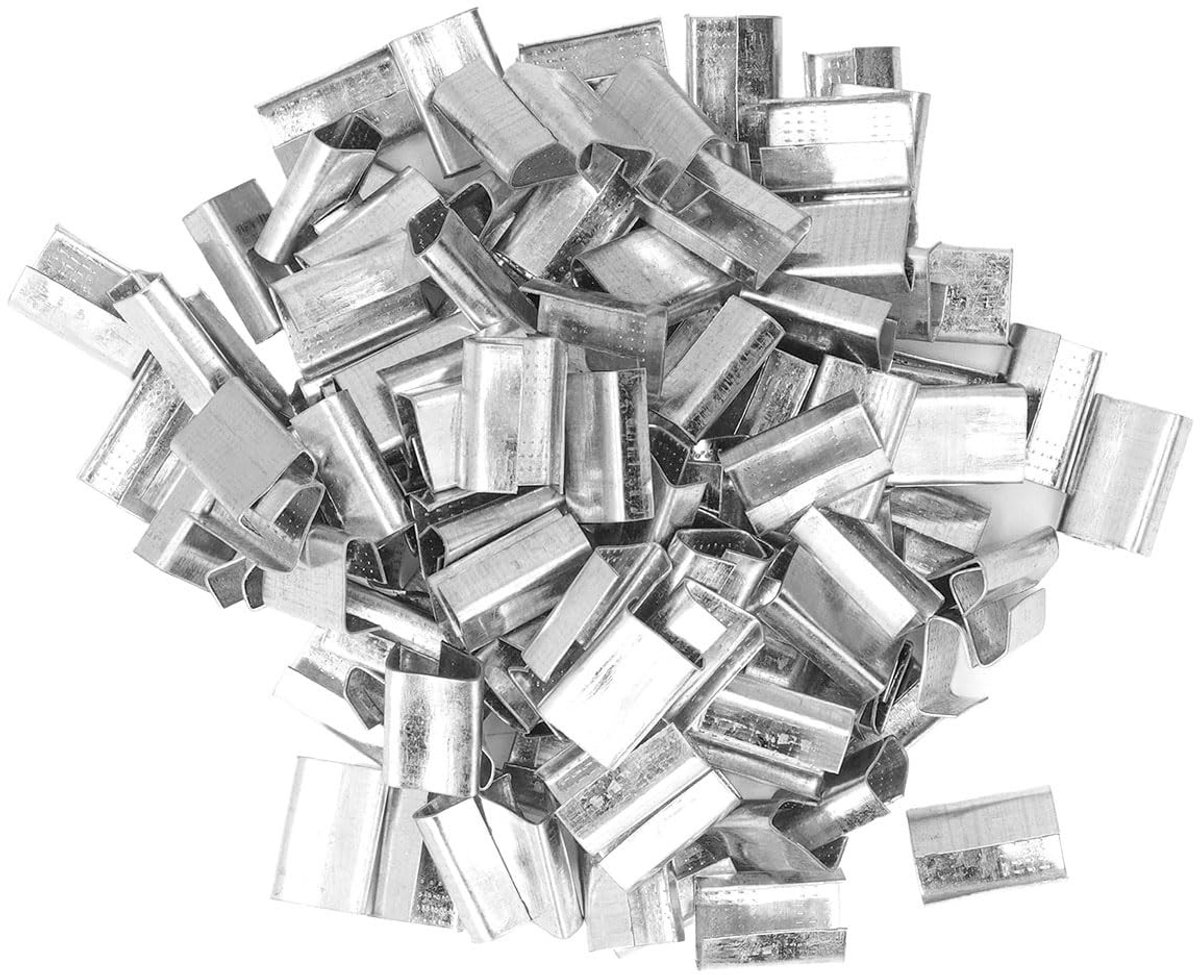 Allecto - Metaal Ties Seals Clips - Sterke bevestigingsmiddelen - 500 gram - Geschikt voor polyester verpakking - 25x16mm - Hoogwaardige kwaliteit ...