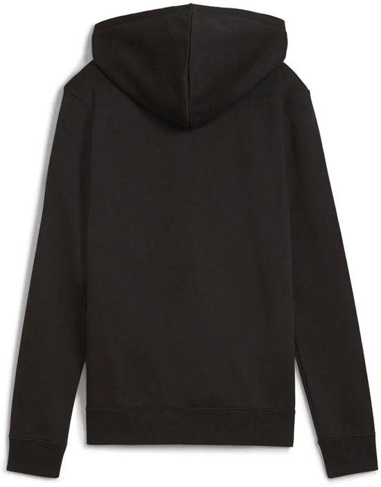 Achterkant van een zwarte Puma hoodie.