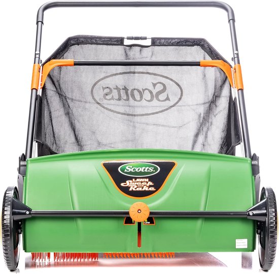 Gazonveger - Duwveger - Buiten reinigen - Draaibare hark borstels - 26 inch breed - Zwart/Groen van Merkloos	 — afbeelding 5