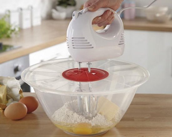 Mengkom met Splash Guard Deksel & Anti-Slip Base, Mixer Bowl met Deksel — afbeelding 2