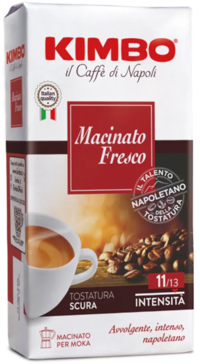 Kimbo il Caffe di Napoli Macinato Fresco - Gemalen Koffie - 500g (2x250g) thumbnail 2