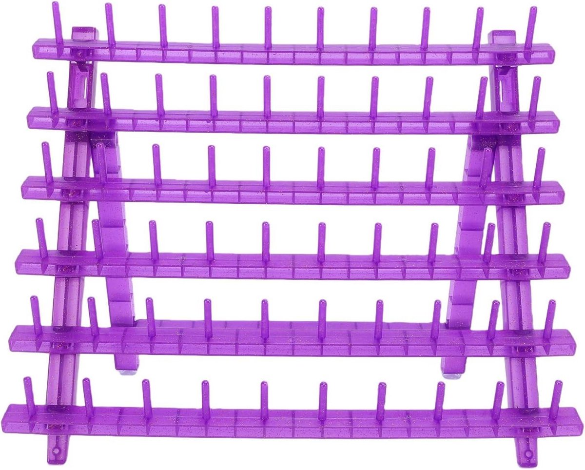 Haarrek met Spoelen - Vlecht Organizer - Haar Styling - 60 Afzonderlijke Spoelen - 41x34x6 cm - Paars
