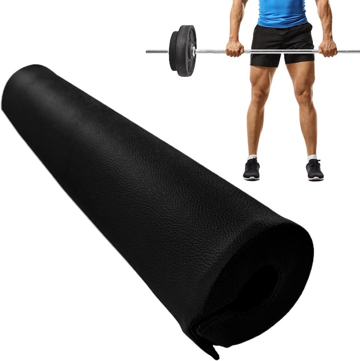 Stangenkussen - Barbell Pad - Kracht Training - Schokabsorberend - 9x43cm - Zwart