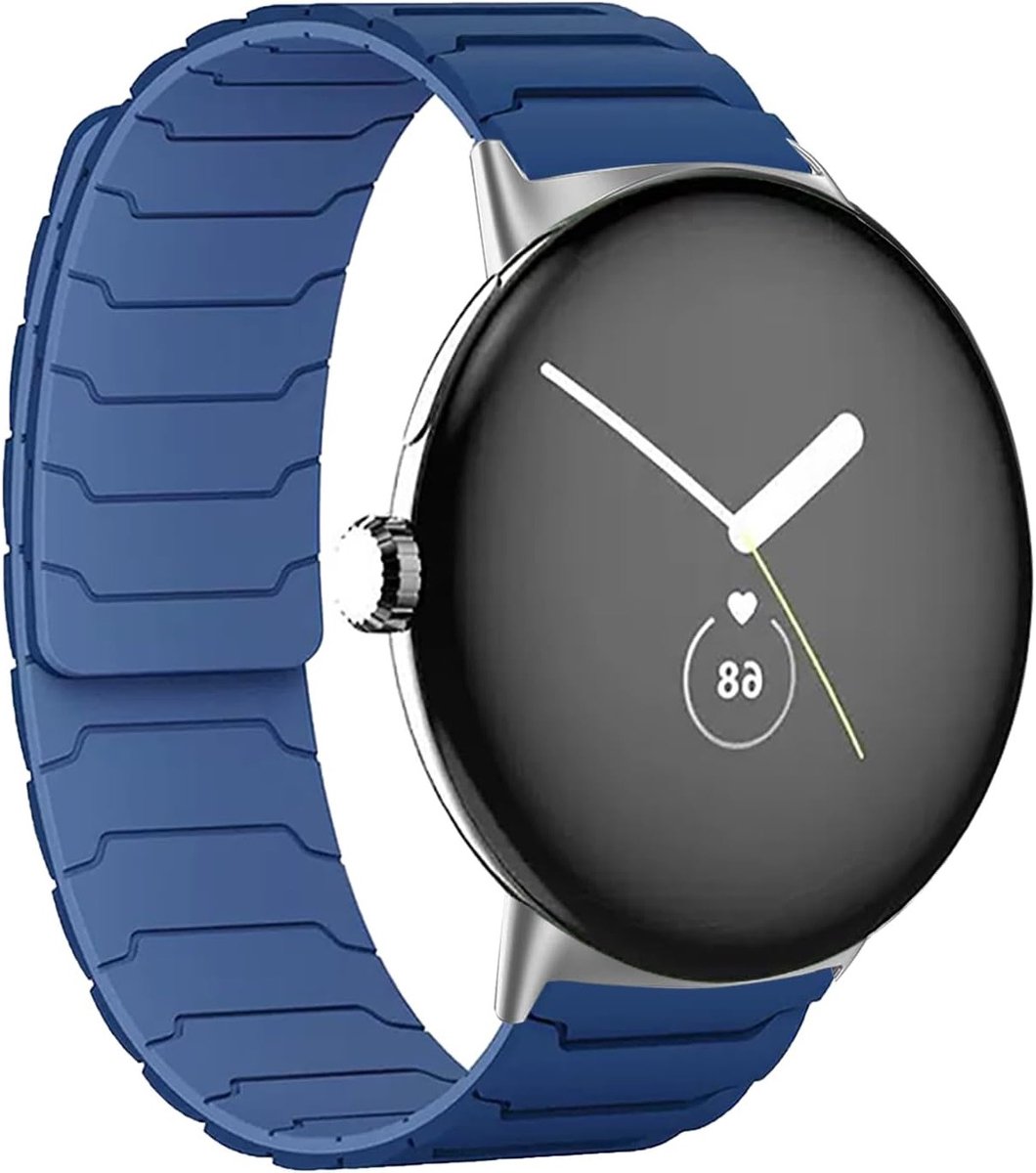 Verstelbare Magnetische Sportband voor Google Pixel Watch 4/3/2/1 - Comfortabele en Duurzame Vervangband in Marineblauw voor Actieve Gebruikers