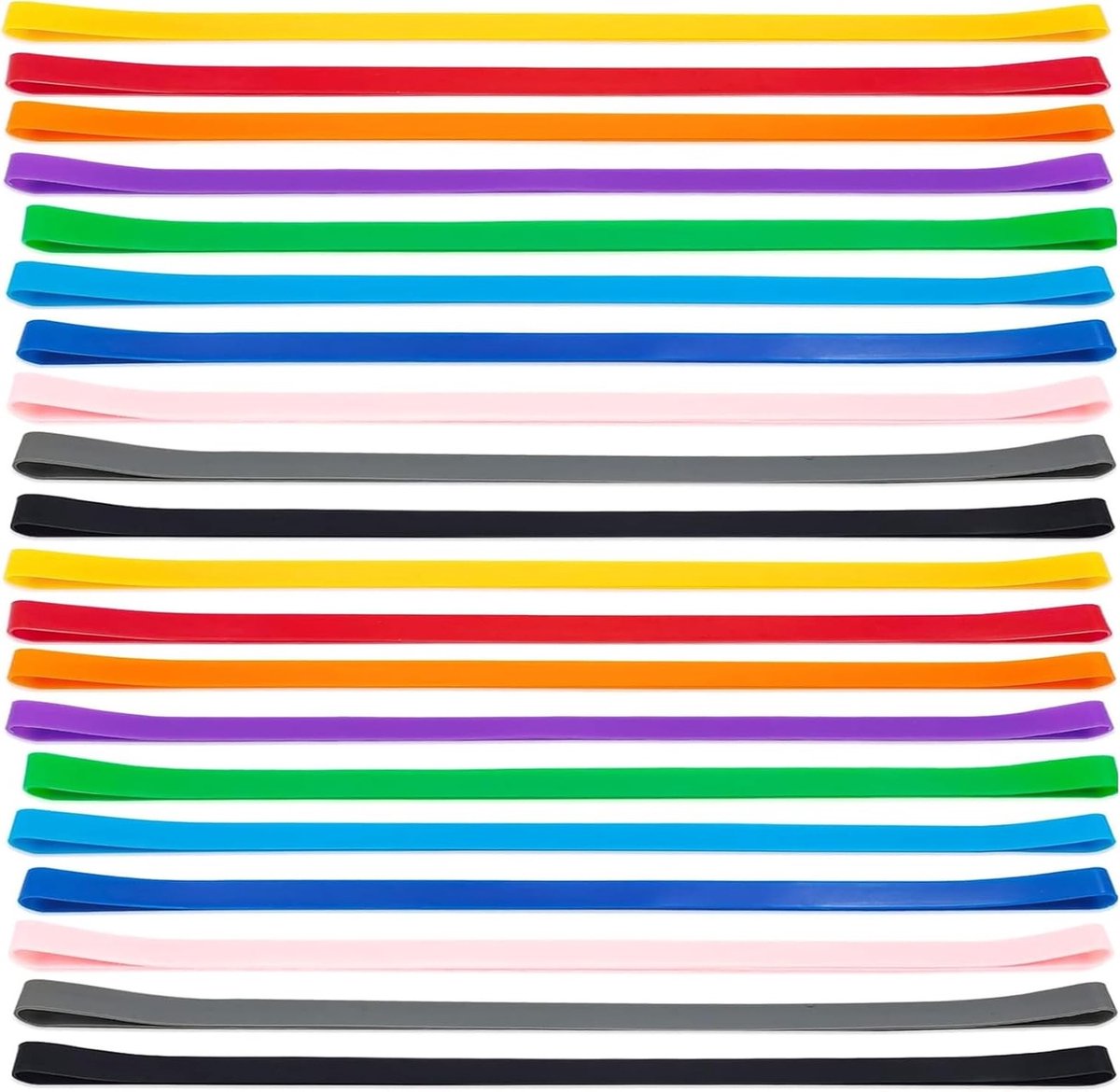 20 Stuks Brede Rubber Bands voor Thuis, Kantoor en School - Herbruikbare Gekleurde Siliconen Elastieken voor Boeken en Notebooks