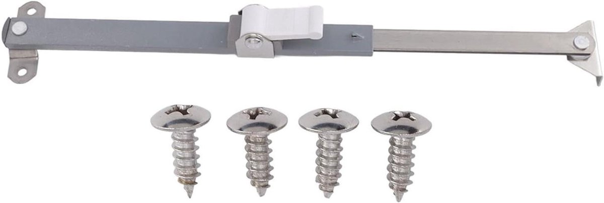 Raamvastzetter - Draairaam scharnieren - Deurvastzetter - raamstopper - aluminiumlegering - zilver - Deur en Raambevestiging - verstelbare - voor kinderveiligheid - voor thuis, bibliotheek, kantoor