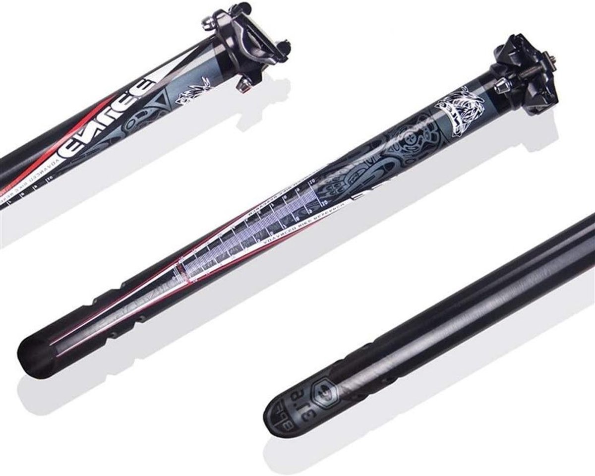 Fiets Zadelpen - MTB Onderdeel - Comfortabel Fietsen - Lichtgewicht Aluminium - 316 mm - Zwart