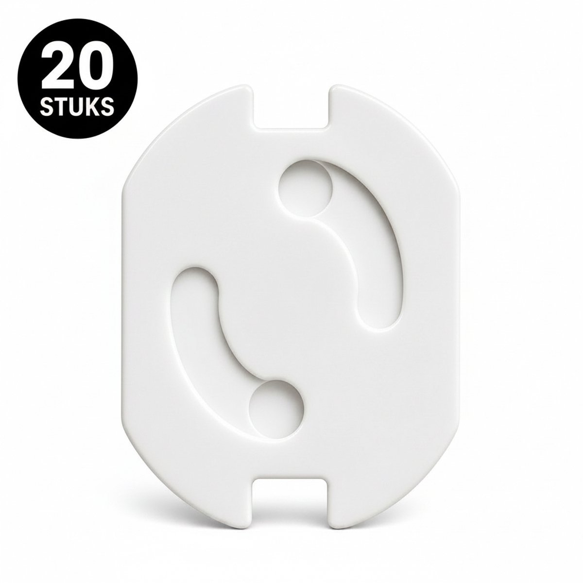 Stopcontactbeveiliging 20 Stuks – Kinderbeveiliging Stopcontacten – Zelfklevend – Baby Veiligheid – Voor Nederlandse Stopcontacten – Wit