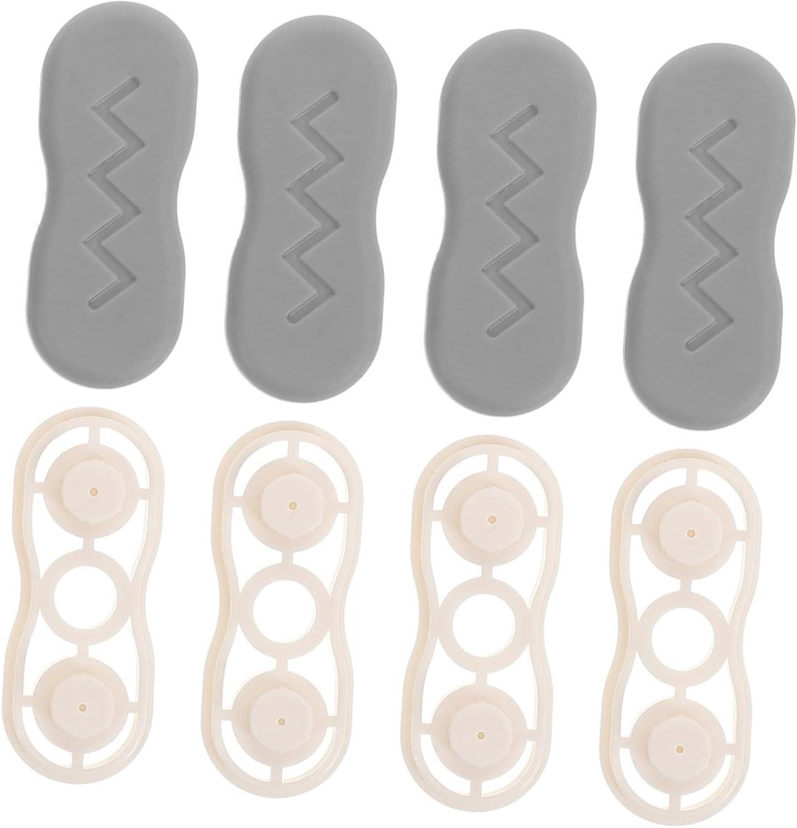 Toiletbril Bumpers - Toiletkussentjes - Comfort Verhogend - Zachte Demping - 4 Paar - Multicolor