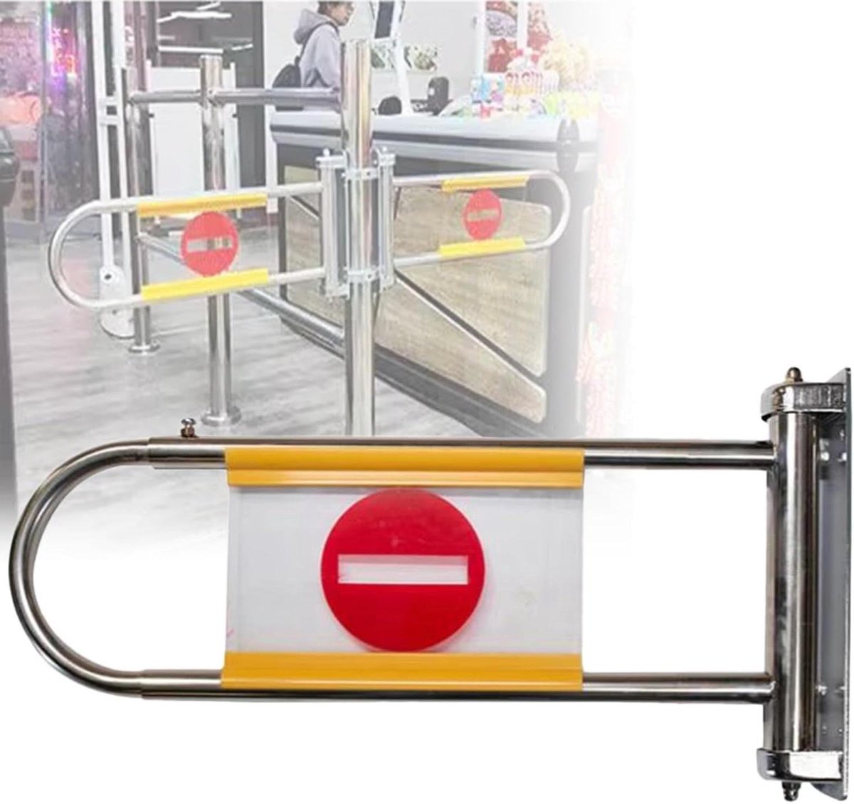 Draaipoort Veerbelast - Eenrichtingspoort - Verkeer Regelen - Roestvrij Staal - 55-80 cm -