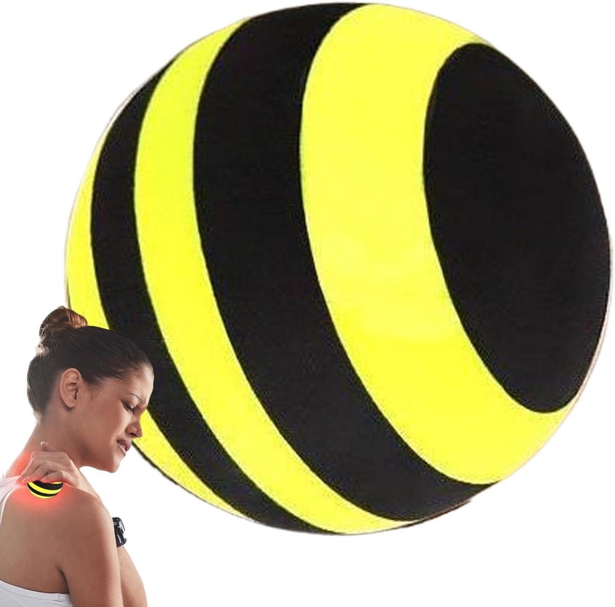 Massagebal - Spierroller - Spierontspanning - Diepe weefselmassage - 62 cm diameter - Blauw