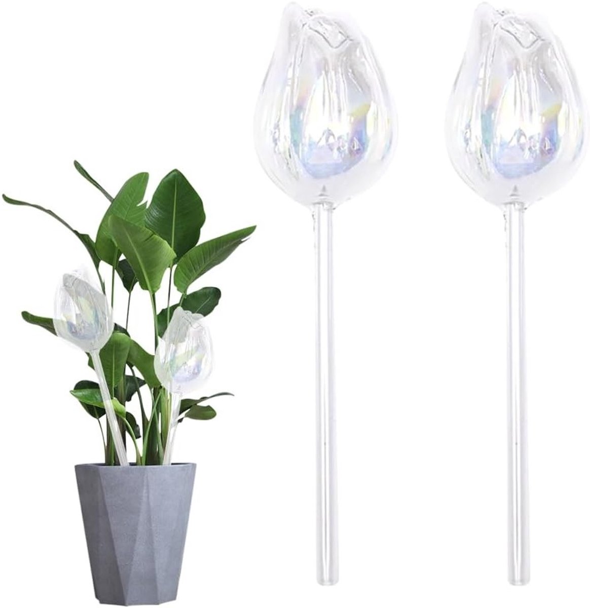 Automatische irrigatieballen voor binnen en buiten, zelfbewatering voor potten, tulpenbollen en bonsai planten, 2 stuks
