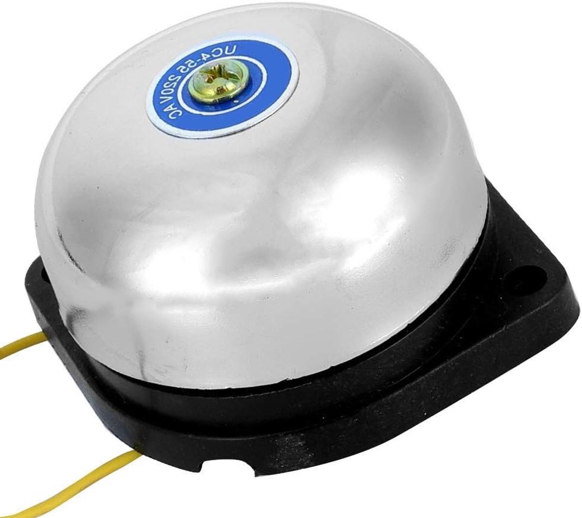 Elektrische Bel - Alarmklok Schoolbel - Fabrieksalarm - Vonkvrij Type - 6x6x4 cm - Zilver