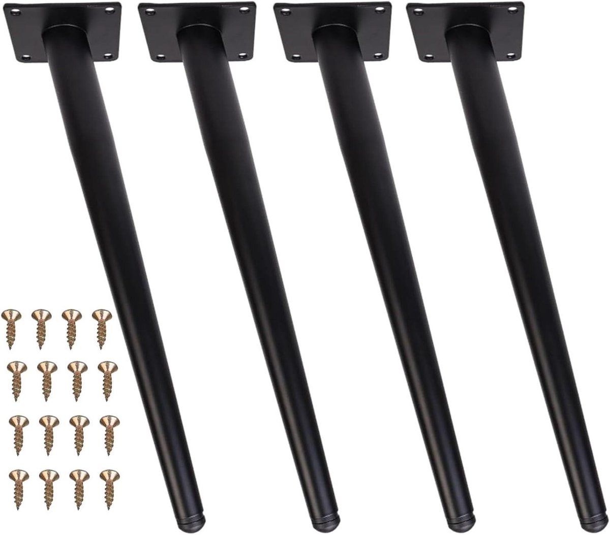 Tafelpoten Metaal - Meubelpoten Bankpoten - Meubels Verbouwen - Sterk Corrosiebestendig - 72 cm Set van 4 - Zwart