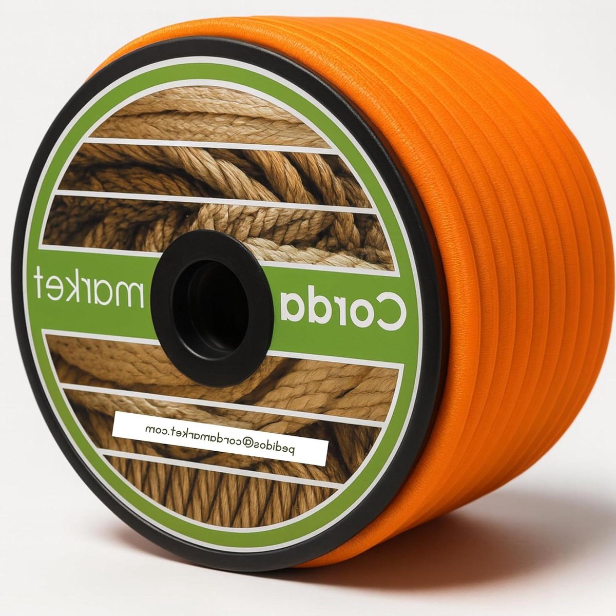 Elastisch koord - Flexibel touw - Luifels vastzetten - Latex binnenkern - 25 meter - Oranje fluor