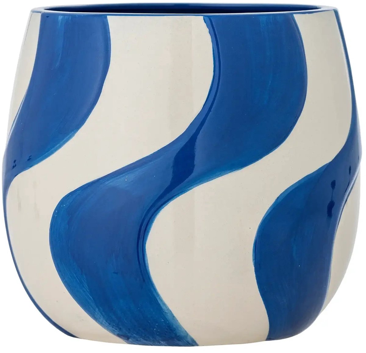 Bloempot aardewerk blauw Romy 20cm