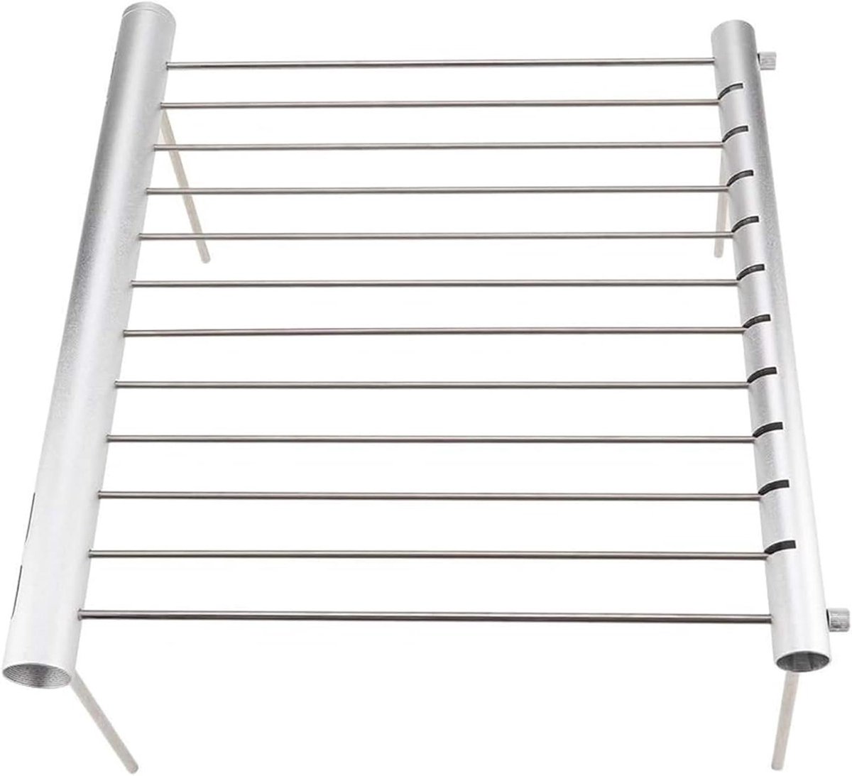 Draagbare Grill - Compacte Barbecue - Buiten Koken - Roestvrij Staal - 30.7 cm - Zilver