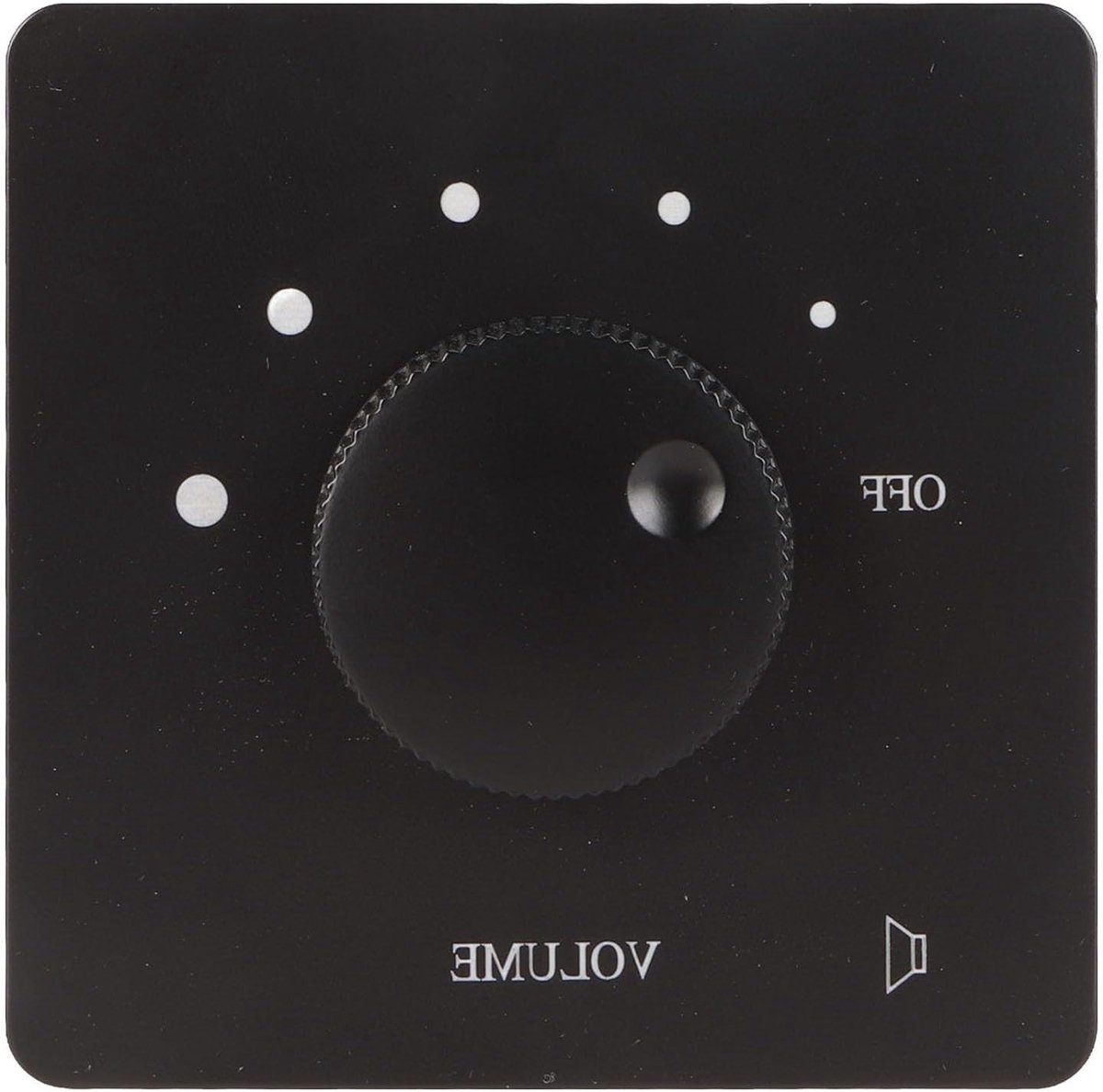 Volumebesturing Luidspreker - Audio Volume Regelaar - Geluidsniveau Aanpassen - 5 Versnellingen Verstelbaar - 86 x 86 mm - Zwart