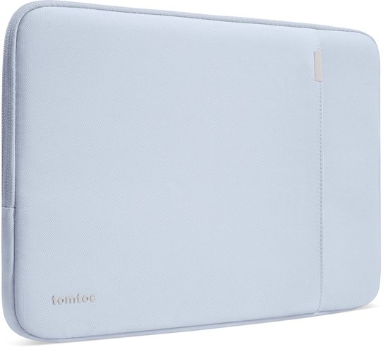 Tomtoc Defender-A13 laptophoes 14″ lichtblauw, militaire bescherming, waterafstotend, gerecycled materiaal, slim voorvak