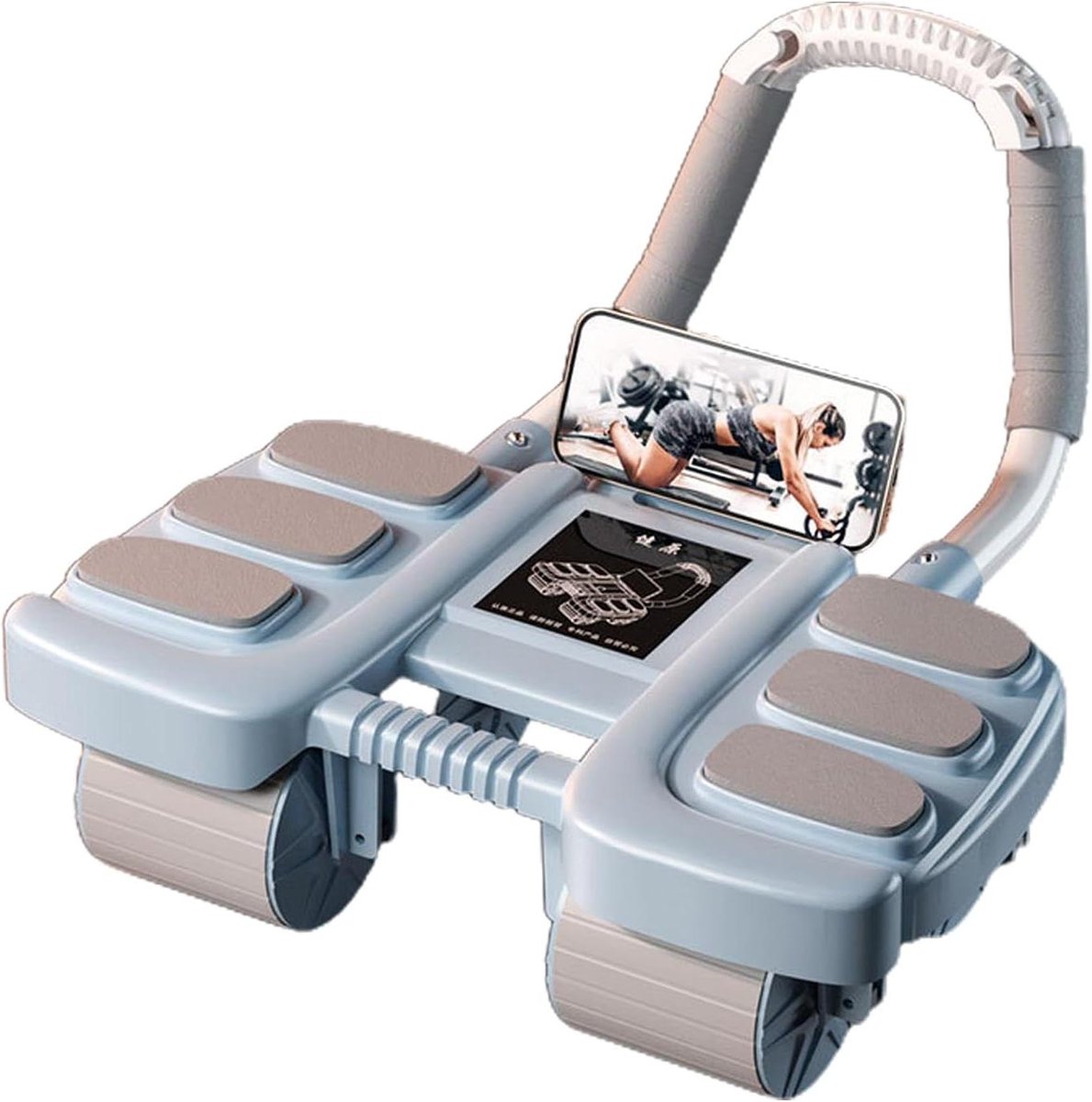 Ab Roller - Buikspierwiel Core Trainer - Core Training - Automatische Rebound - 35x36x24cm - Blauw