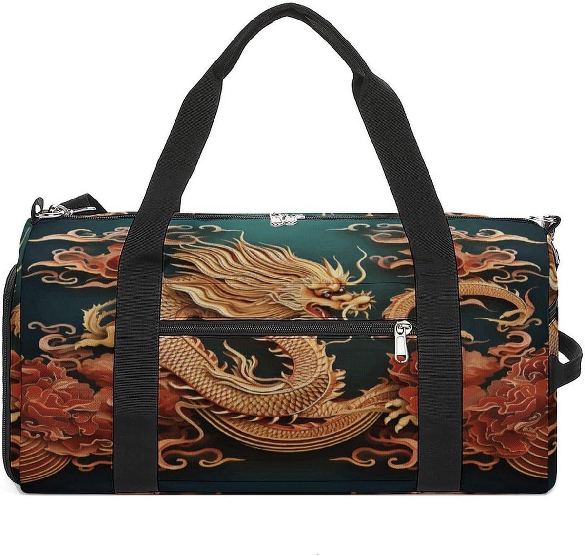 Sporttas Rugzak - Gymtas Reistas - Sporten Reizen - Met Schoencompartiment - 46x23x23 cm - Draken Chinees